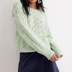 J. Crew Mint Green Crew Neck Sweater
